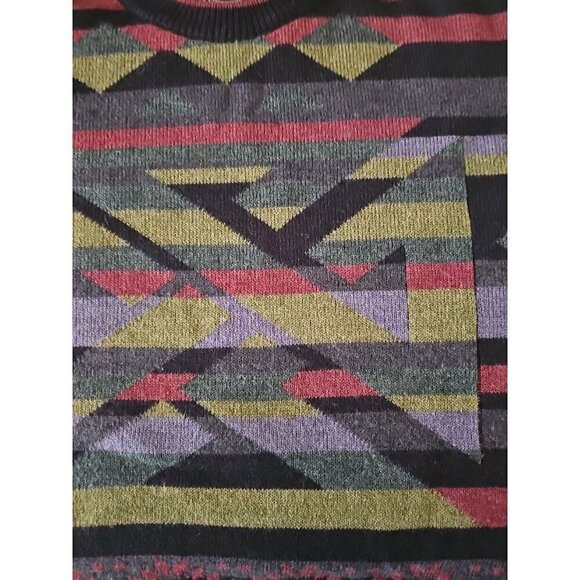 Vintage Men's 1980’s RRR Aztec Geometic Sweater Jumper Made In Italy - Picture 7 of 10